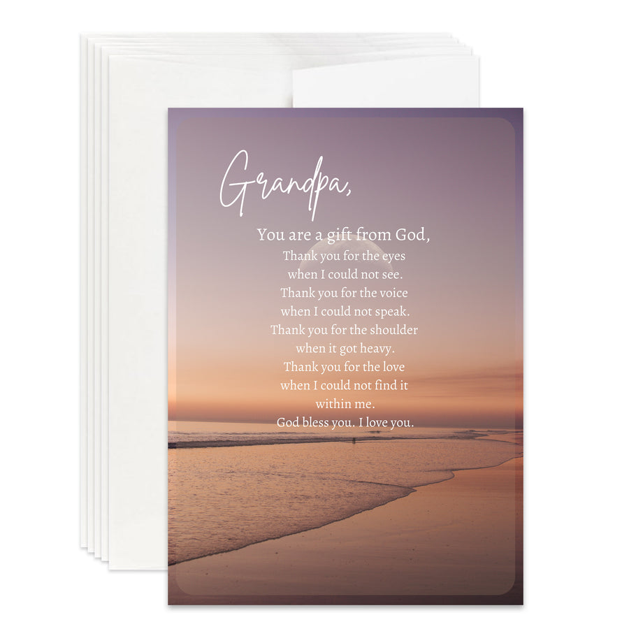 Christian Thank You Grandpa Card for Appreciation Card Christian Thank You to Grandpa Gift for Christian Appreciation