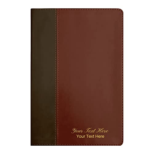 Personalized Custom Text Your Name NKJV Life Application Study Bible Third Edition Large Print Red Letter LeatherLike Brown/Mahogany Indexed