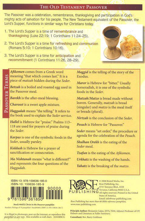 Christ In The Passover Pamphlet