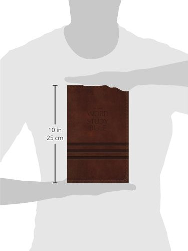 Personalized Bible with Custom Text NKJV Word Study Bible Leathersoft Brown New King James Version