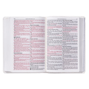 Personalized KJV SMALL Compact Pocket Edition Bible LuxLeather White