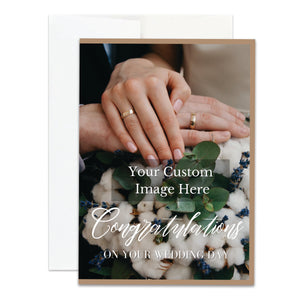 Personalized Christian Wedding Card for Marriage Custom Your Photo Image Upload Your Text Greeting Card