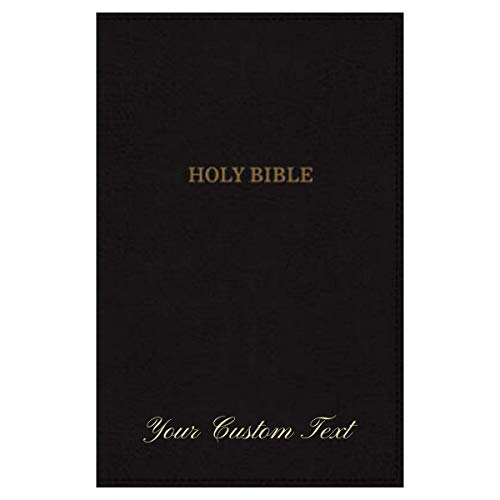 Personalized Bible with Custom Text KJV Giant Print Deluxe Reference Bible Leathersoft Black