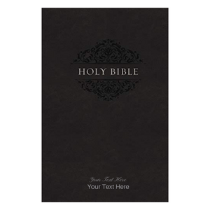 Personalized NIV Comfort Print Holy Bible Soft Touch Edition Leathersoft Black New International Version