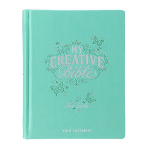 Personalized ESV My Creative Bible for Girls Teal Faux Leather Hardcover