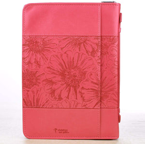 Mt. 19:26 Faux Leather Rosado Personalized Bible Cover for Women