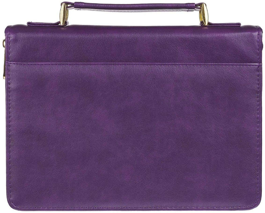 Amazing Grace Faux Leather Purple Personalized Bible Cover for Women