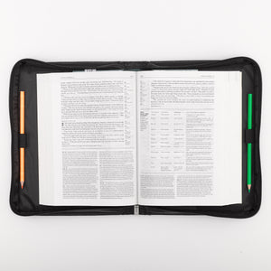 Guidance Faux Leather Black Personalized Bible Cover for Men