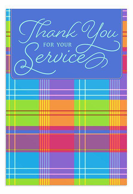 Thank You For Your Service Ministry Cards, Assorted Box of 12 Greeting Cards