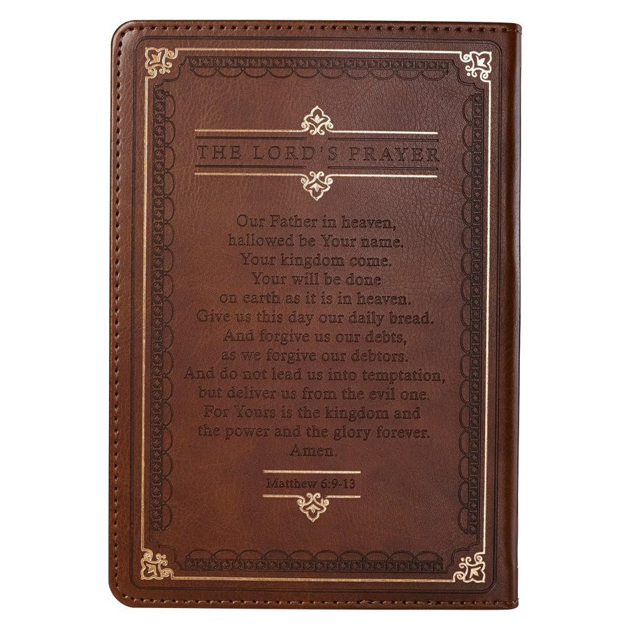 The Lord's Prayer Matthew 6: 9-13 Brown LuxLeather Prayer Journal