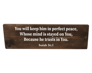 Isaiah 26:3 God Will Keep You In Perfect Peace Wood Decor