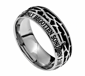 John 3:16 Men's Crown of Thorns Ring