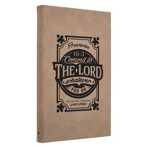 Commit to the Lord - Proverbs 16:3 Laser Engraved Journal [Hardcover]