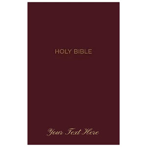 Personalized NKJV Thinline Reference Bible Red Letter Comfort Print Leather-Look Burgundy