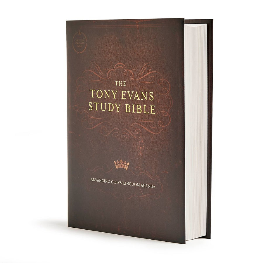 Personalized Custom Text CSB Tony Evans Study Bible Hardcover Dark Brown Christian Standard Bible