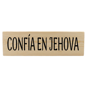 Confía En Jehova Spanish Wood Decor