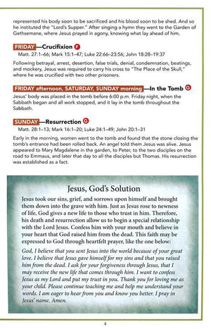 Palm Sunday to Easter Pamphlet