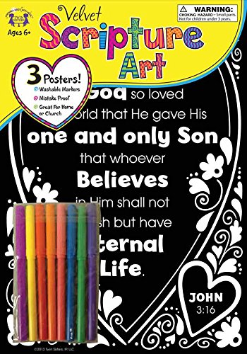 Velvet Scripture Art John 3:16 (Color His Words Velvet Art) [Poster] Twin Sisters®; Mitzo Thompson, Kim and Mitzo Hilderbrand, Karen