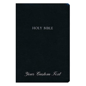 Personalized KJV Large Print Wide Margin Bible Bonded Leather Black