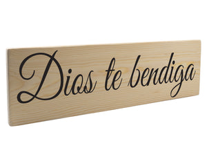 Dios Te Bendiga Spanish Wood Decor