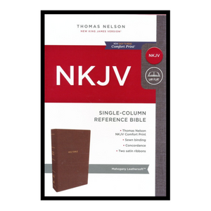 Personalized NKJV Single-Column Reference Bible Leathersoft Mahogany New King James Version