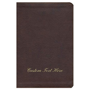 Personalized KJV Rainbow Study Bible Brown LeatherTouch