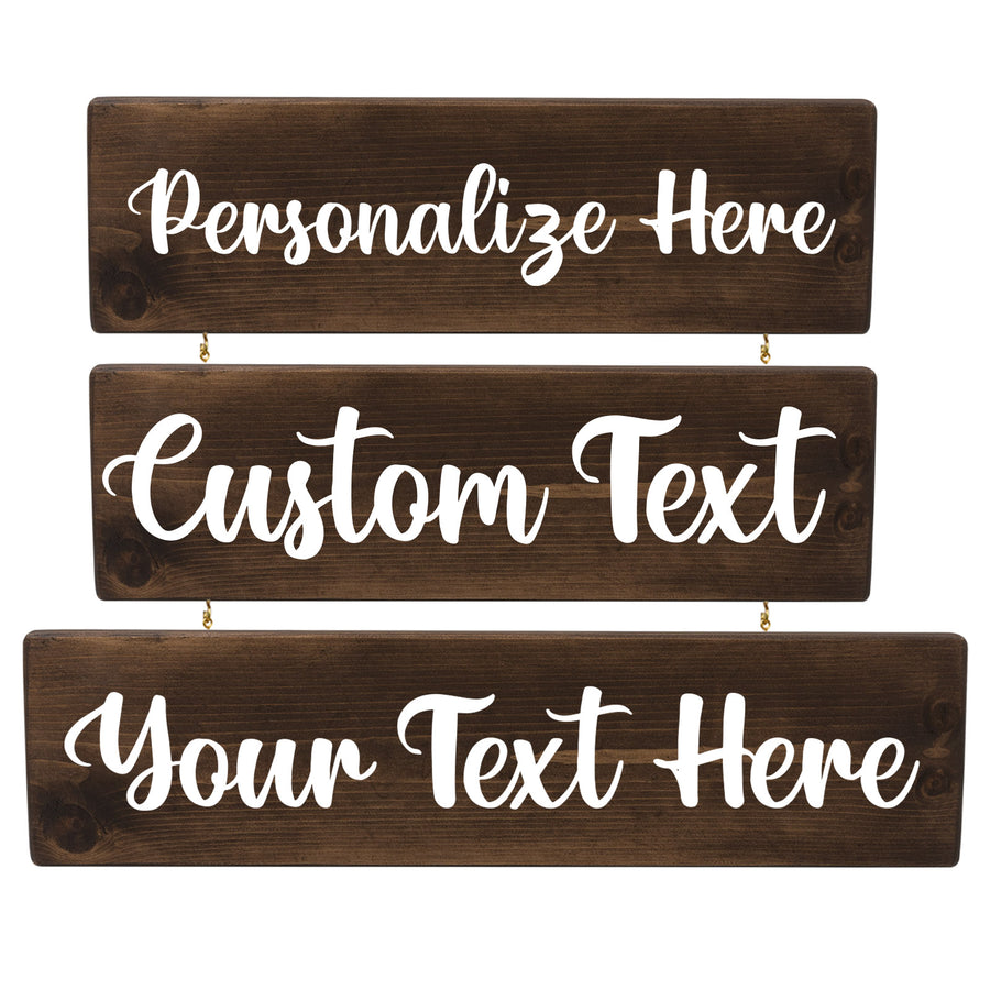 Personalized 3 Tier Wood Decor