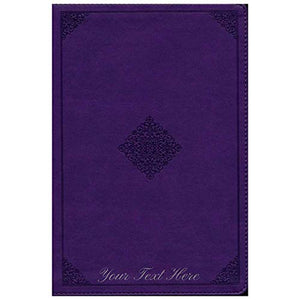 Personalized ESV Large Print Thinline Reference Bible Soft Leather-Look Purple