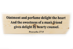 Proverbs 27:9 Friends Give Hearty Councel Wood Decor