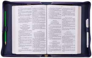 Jeremiah 29:11 Faux Leather Purple Personalized Bible Cover for Women