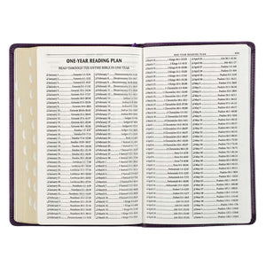 Personalized KJV Purple Faux Leather Deluxe Gift Bible Indexed King James Version