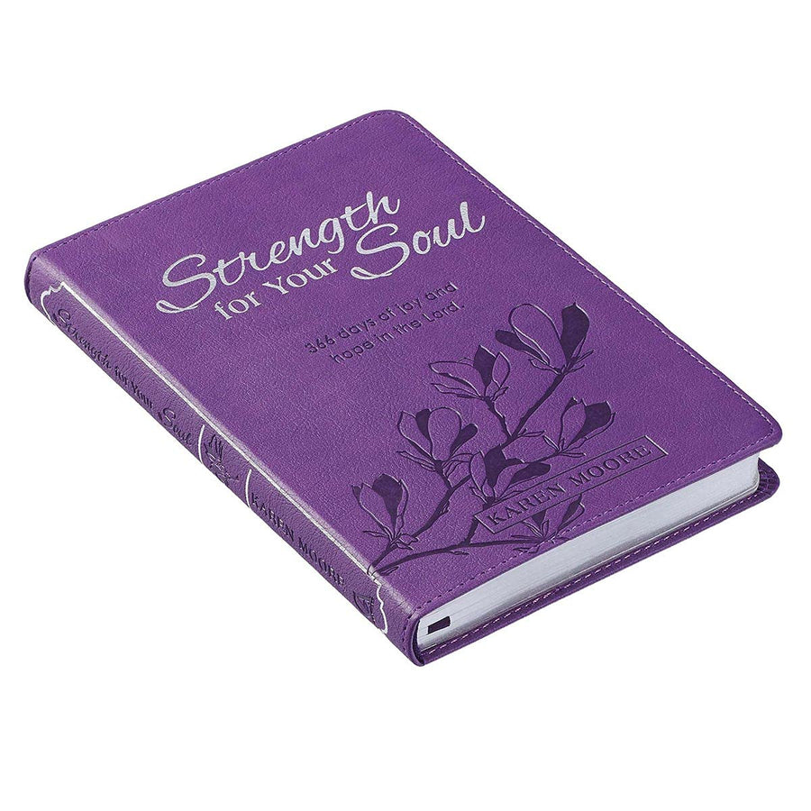 Personalized Devotional Strength for Your Soul Purple Faux Leather