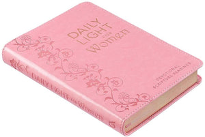 Personalized Devotional Daily Light for Women Pink Faux Leather