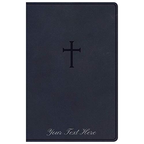 Personalized KJV Everyday Study Bible Navy Cross LeatherTouch