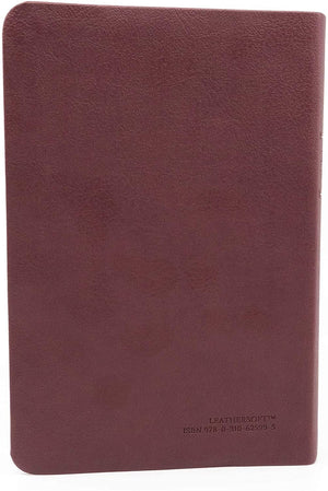 Personalized NIV Compact Bible Burgundy LeatherSoft w/Cross