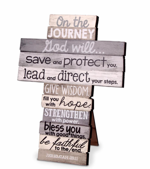 Journey Jeremiah 29:11 5.75"H Stacked Wood Cross