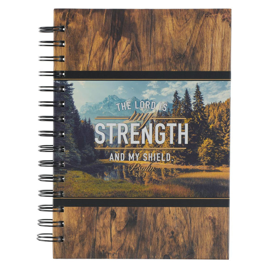 The LORD is My Strength Psalm 28:7 Wire-bound Journal