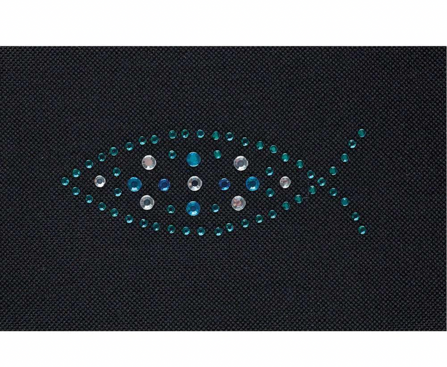 Rhinestone Fish Iron On Patch