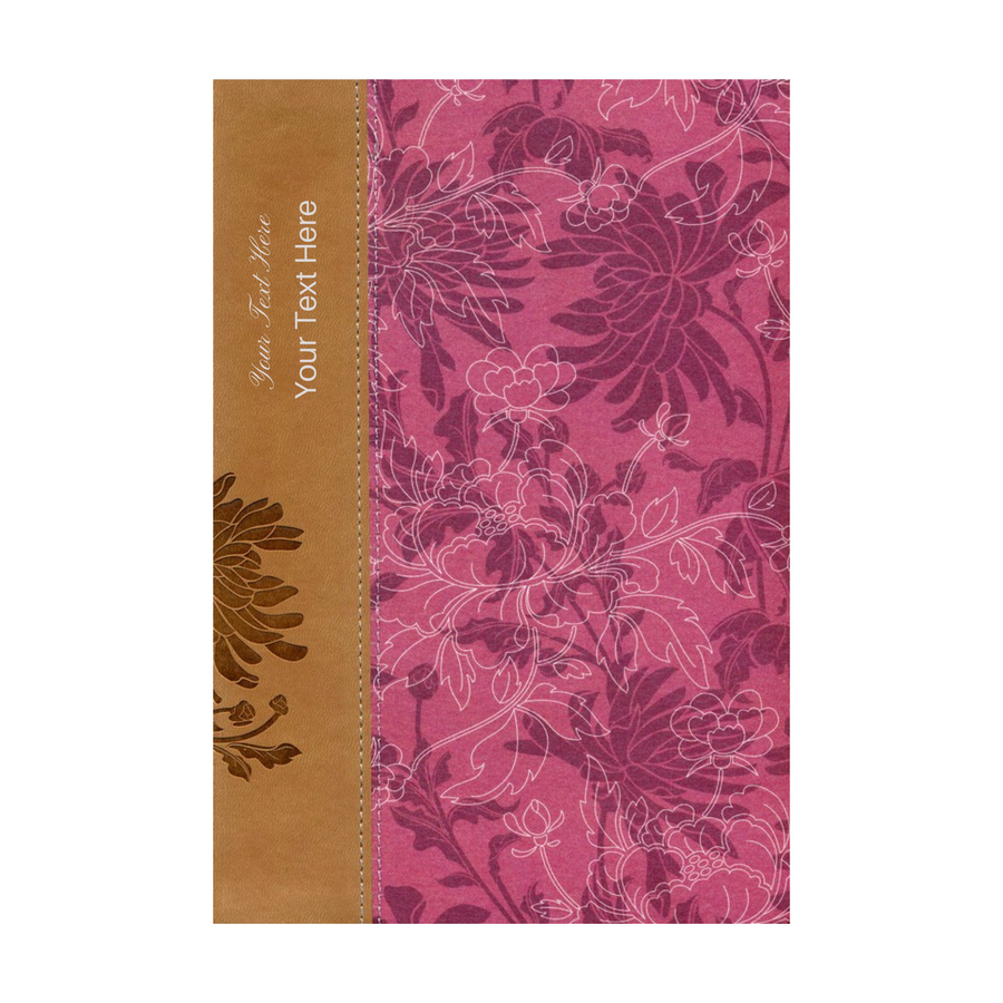 Personalized Reina Valera 1960 Biblia de Estudio para la Mujer Leathersoft Rosado Floral (SPANISH)