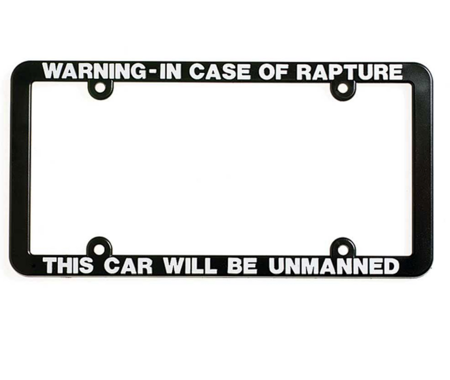 Warning in Case of Rapture License Frame