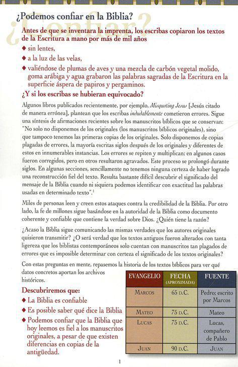 ¿Por qué confiar en la Biblia? Folleto (Why Trust the Bible? Pamphlet)