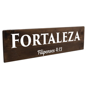 Fortaleza Filipenses 4:13 Spanish Wood Decor