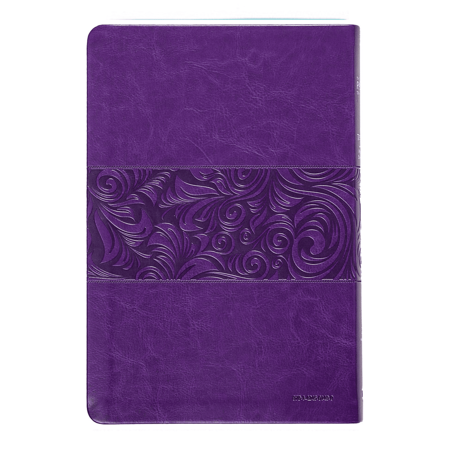 Personalized Custom Text Your Name The Passion Translation New Testament (2020 Edition) Large Print Violet Faux Leather