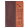 Load image into Gallery viewer, Wings Like Eagles Isaiah 40:31 Brown LuxLeather Journal
