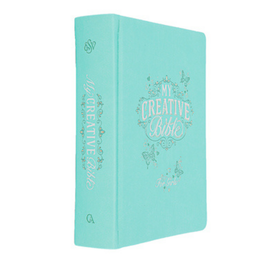 Personalized ESV My Creative Bible for Girls Teal Faux Leather Hardcover