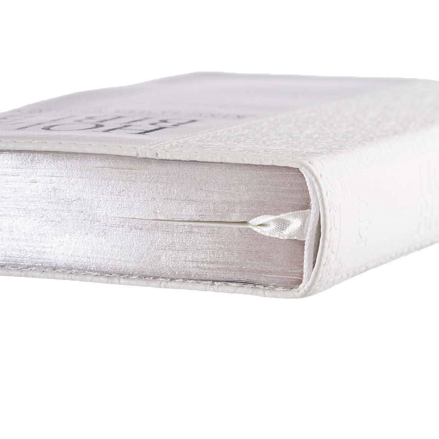 Personalized KJV SMALL Compact Pocket Edition Bible LuxLeather White