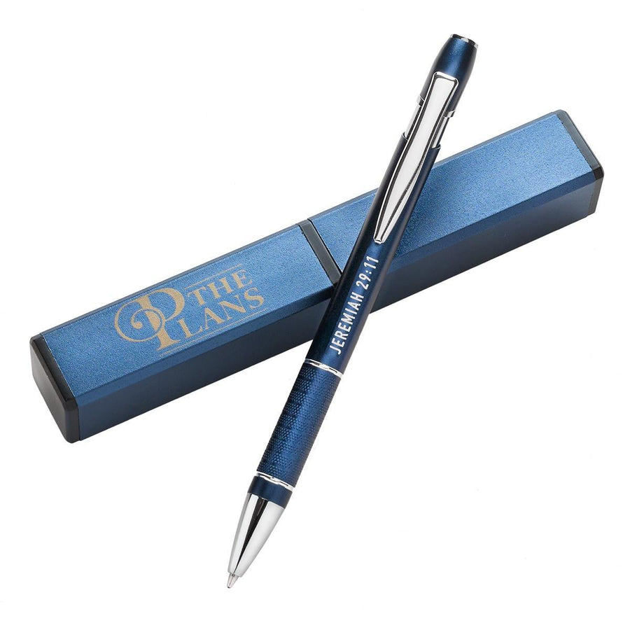 The Plans Jeremiah 29:11 Blue Pen & Gift Case for Graduates