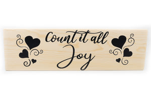 Count It All Joy Wood Decor