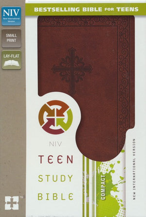 Personalized NIV Teen Study Bible COMPACT Leathersoft Brown