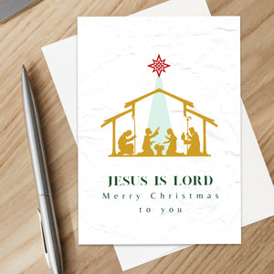 Christian Jesus Is Lord Card for Christmas